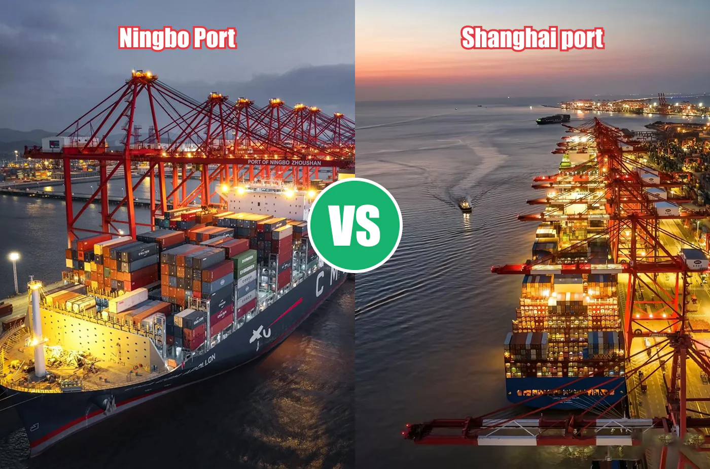 Ningbo Port vs Shanghai Port